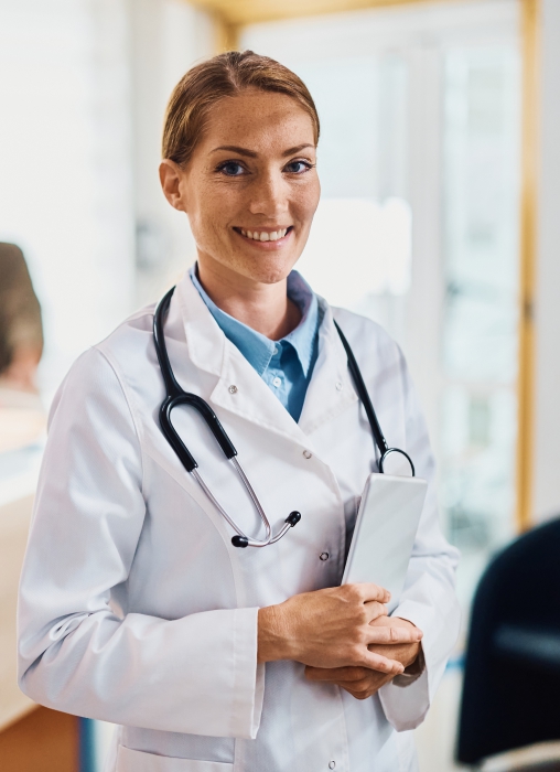 Smiling female doctor